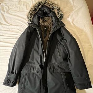 Michael Kors Men's Hooded Bib Snorkel Parka XS Black